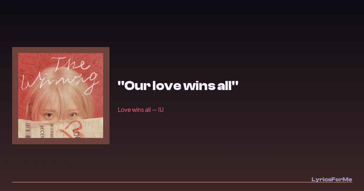 Kenapa IU Ganti Judul 'Love Wins' ke 'Love Wins All' di Menit Terakhir?